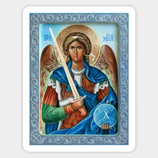 Archangel Michael Orthodox icon. Sticker